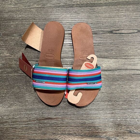 Havaianas Womens You Malta Flip-Flop Sandals Slip-On Open-Toe Rust Mix S… - Picture 6 of 8